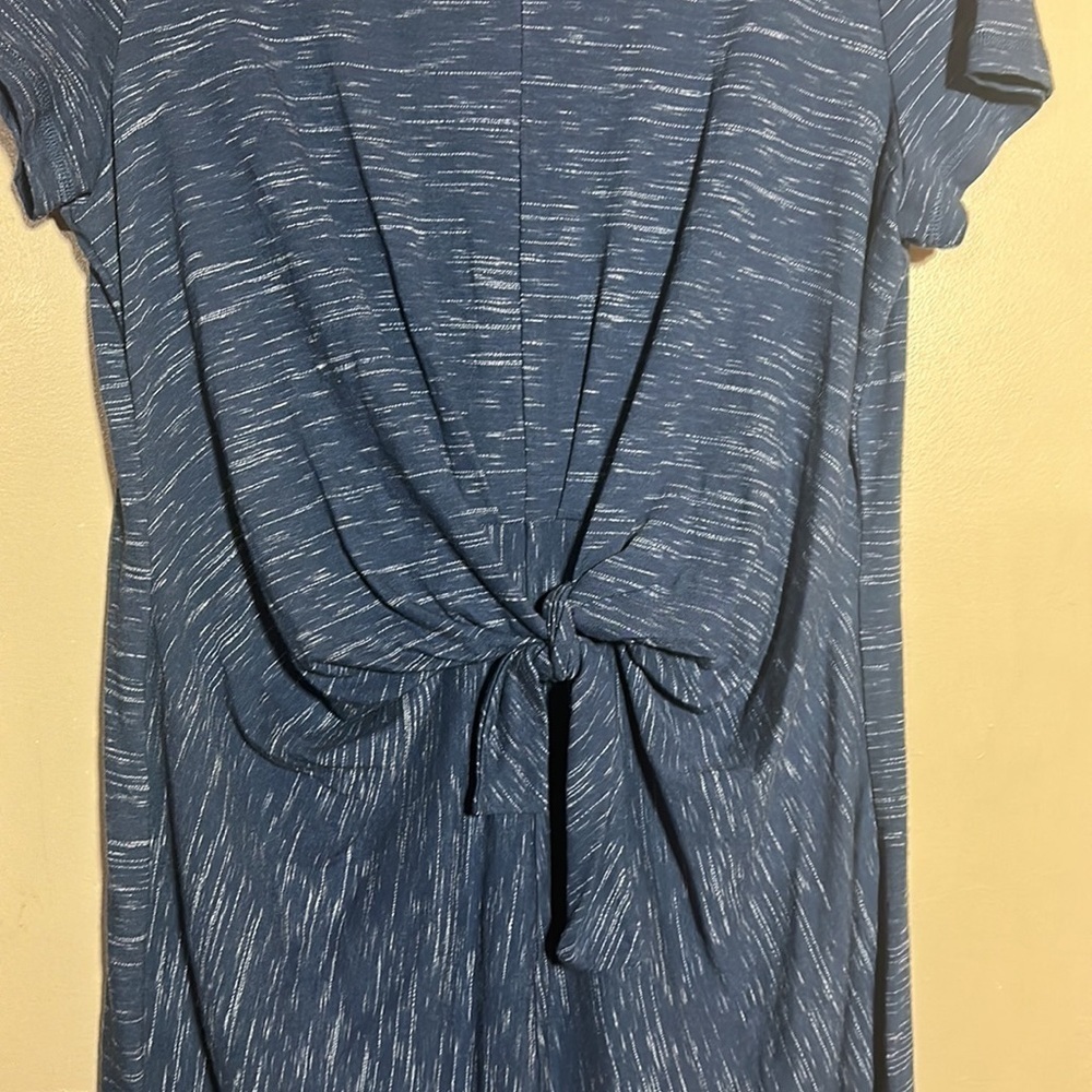 T by Talbots Marled Tie Front‎ Dress | Large - Picture 2 of 4